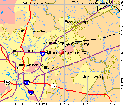 Converse, TX map