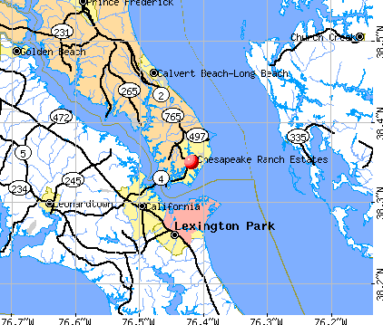 Chesapeake Ranch Estates-Drum Point, MD map