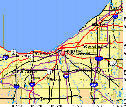Cleveland, OH map