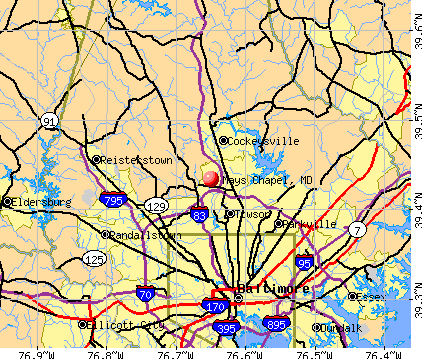 Mays Chapel, MD map