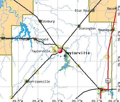 Taylorville, IL map