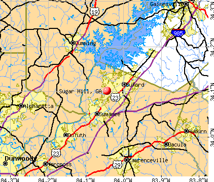 Sugar Hill, GA map