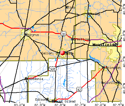 Galion, OH map