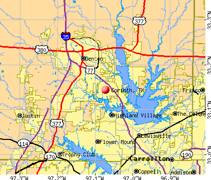 Corinth, TX map