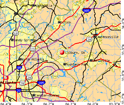 Lilburn, GA map