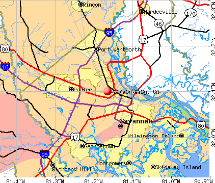 Garden City, GA map