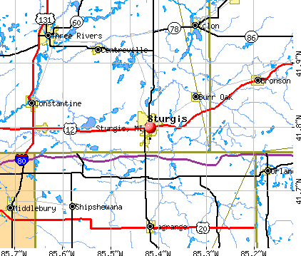 Sturgis, MI map