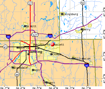 Haslett, MI map