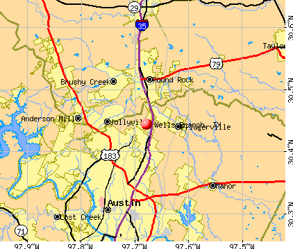 Wells Branch, TX map