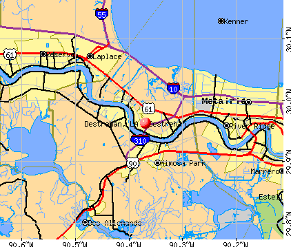 Destrehan, LA map