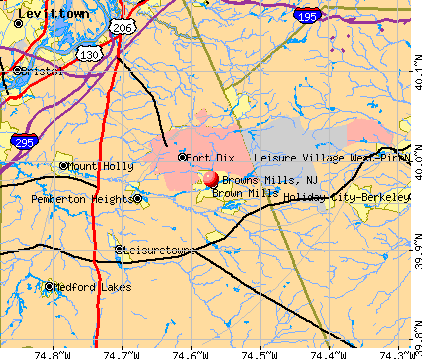 Browns Mills, NJ map