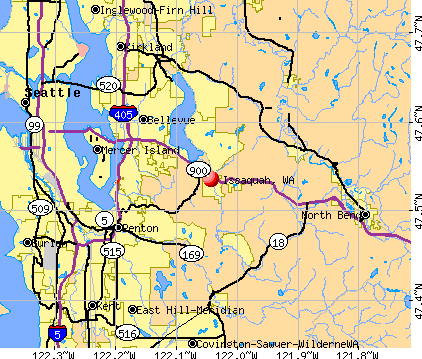 Issaquah, WA map