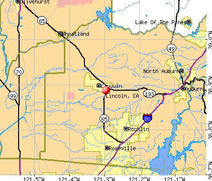 Lincoln, CA map