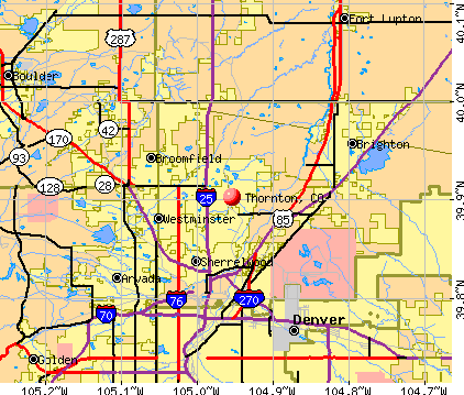 Thornton, CO map