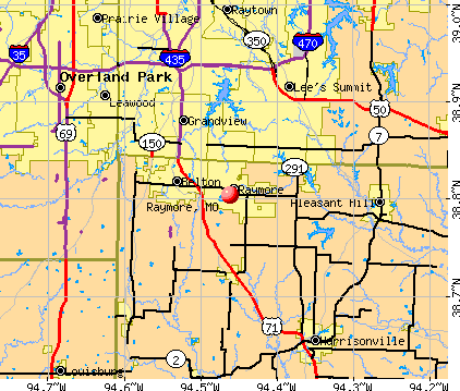 Raymore, MO map