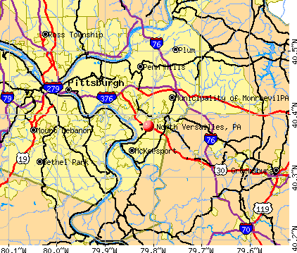 North Versailles, PA map