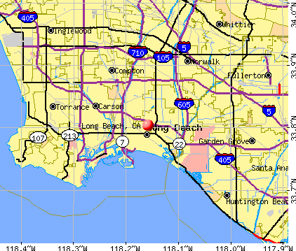 california beaches map. Long Beach, CA map