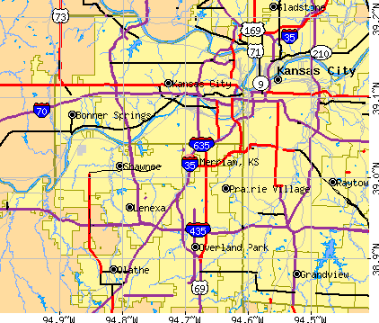 Merriam, KS map