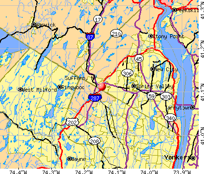 Suffern, NY map