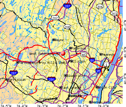 West Paterson, NJ map