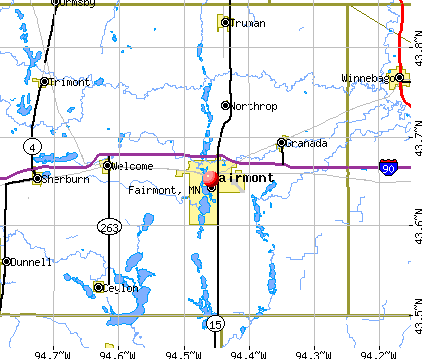 Fairmont, MN map