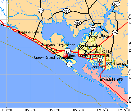 Upper Grand Lagoon, FL map