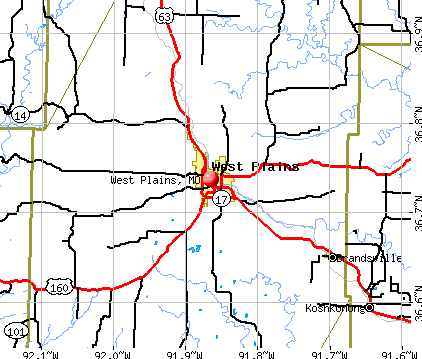 West Plains, MO map