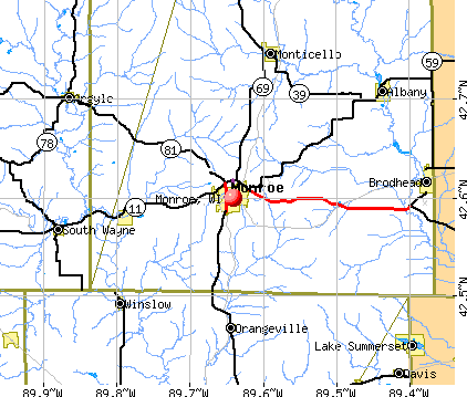 Monroe, WI map