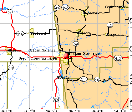 Siloam Springs, AR map