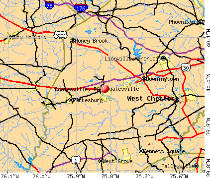 Coatesville, PA map