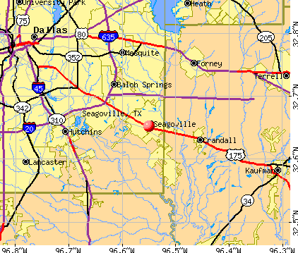 Seagoville, TX map