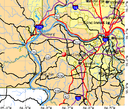 Burlington, KY map