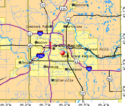 East Grand Rapids, MI map
