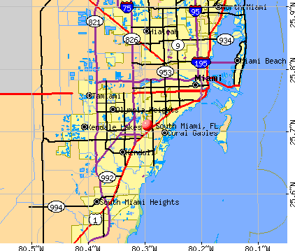South Miami, FL map