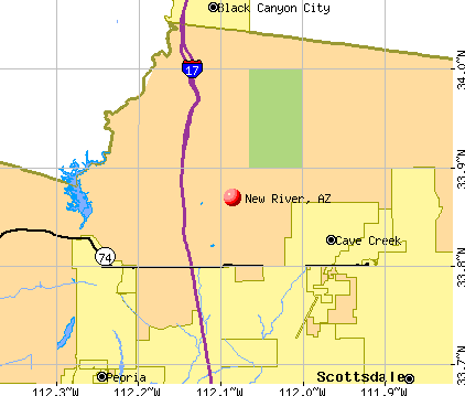 New River, AZ map