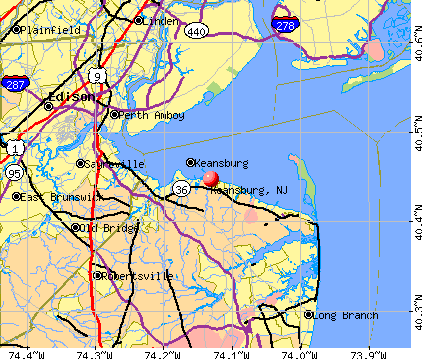 Keansburg, NJ map