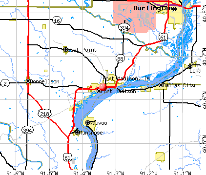 Fort Madison, IA map