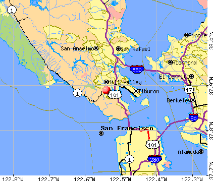 Tamalpais-Homestead Valley, CA map