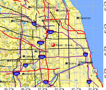 River Grove, IL map