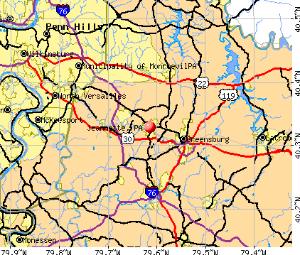 Jeannette, PA map