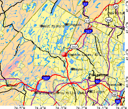 Pompton Lakes, NJ map