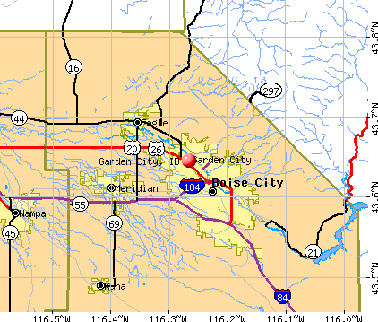 Garden City, ID map