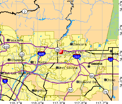 Citrus, CA map