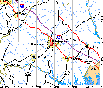 Newberry, SC map