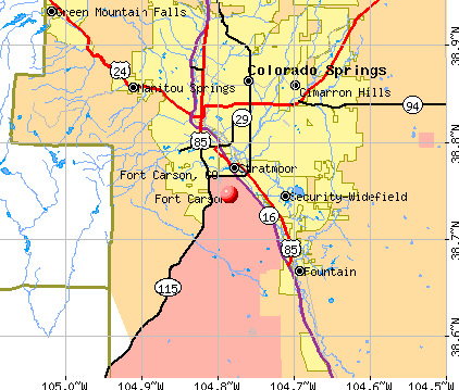 fort carson training area range locations map