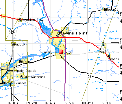 Plover, WI map