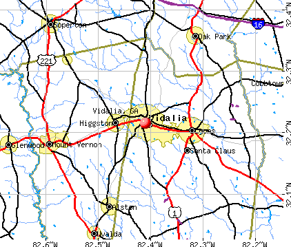 Vidalia, GA map