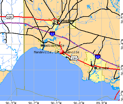 Mandeville, LA map