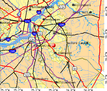 Echelon, NJ map