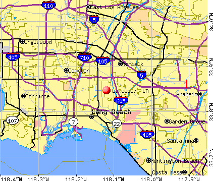 Lakewood, CA map
